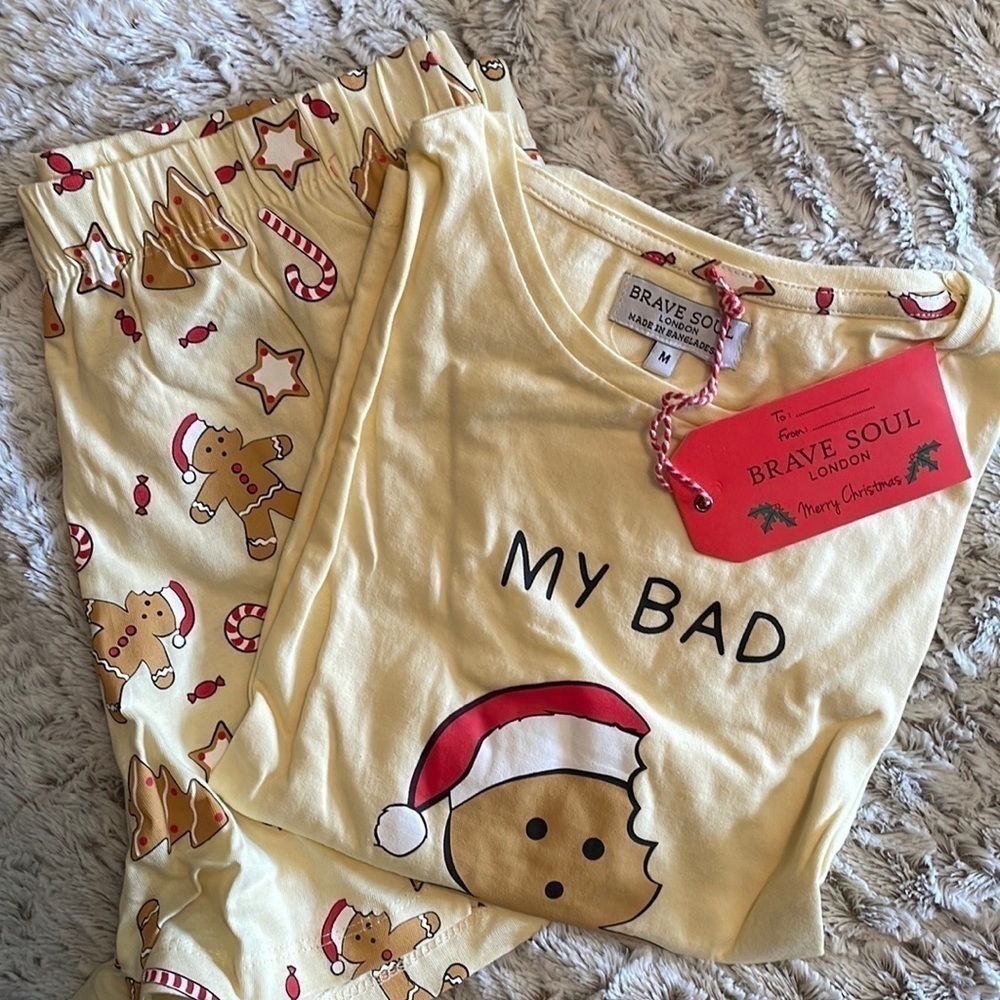 Gingerbread man Pajama set by Brave Soul - New with tag - Picture 5 of 5